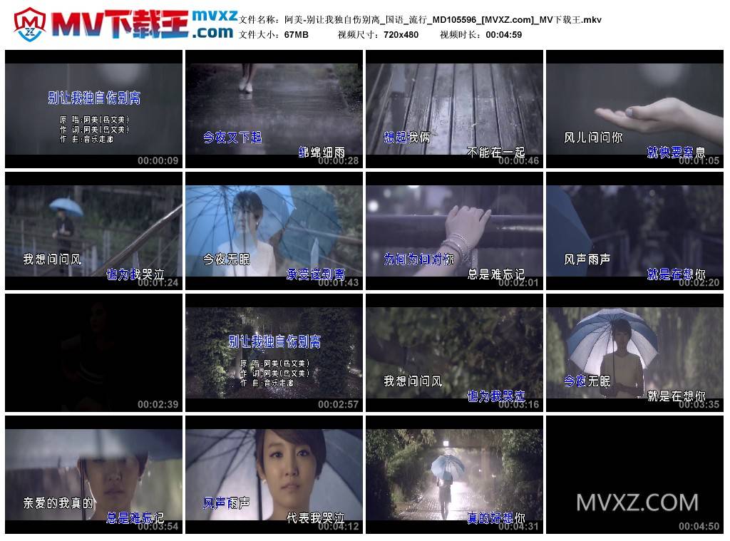 阿美-别让我独自伤别离_国语_流行_MD105596
